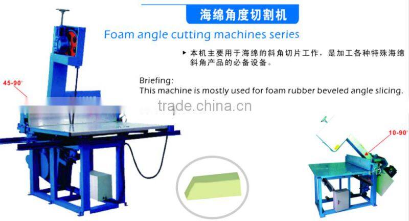 Foam angle cutting machine in foam machine