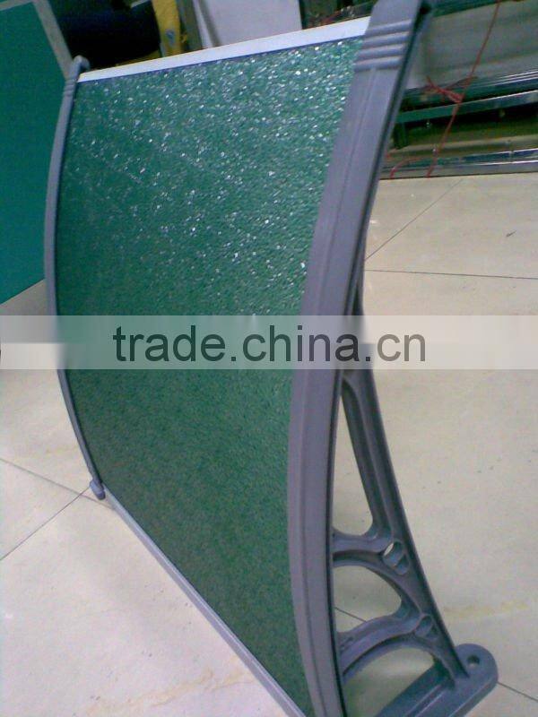 Lake blue 10mm Construction material UV Protected polycarbonate door canopy