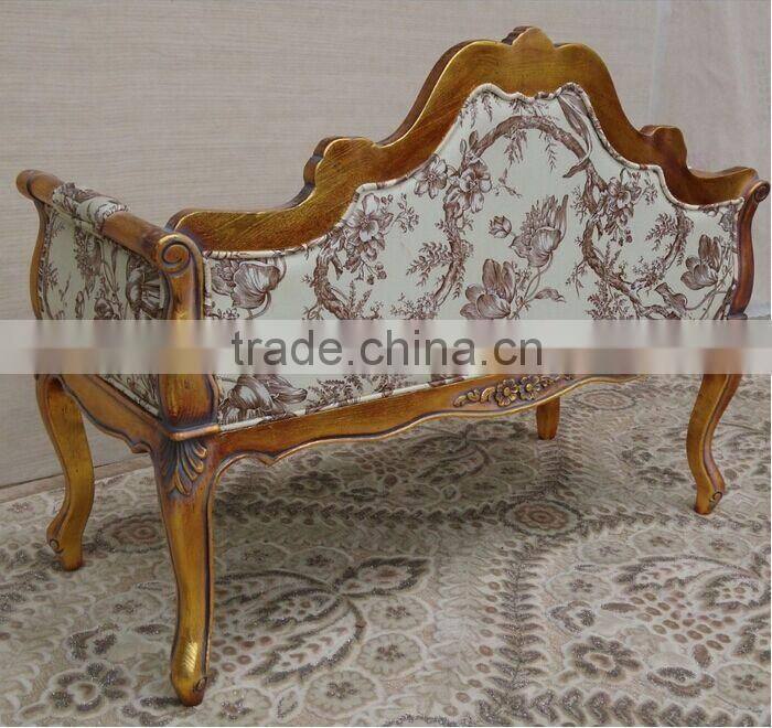 BISINI Solid Wood Long Sofa Chair, Elegant Living Room Leisure Chair, Good Quality Shoe Changing Chair (BF01-X1192)