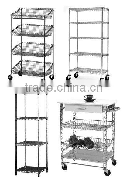 VN-SR0005 wire shelving mobile utility cart
