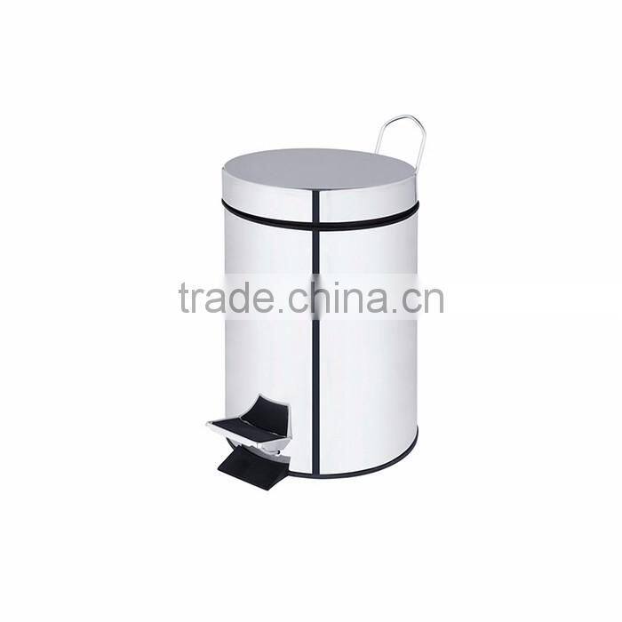many size lid stainless steel silver garbage can