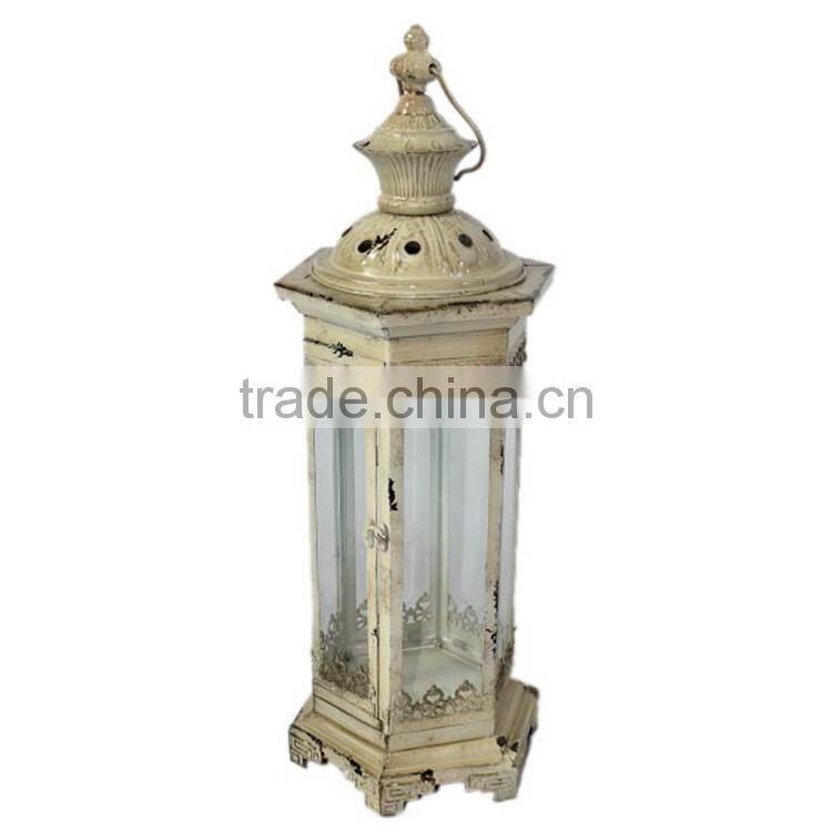 Cheap Metal And Glass French Candle Lantern Customized Decorative Lantern