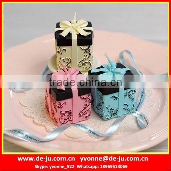 Small Cube Gift Box Hand Printing Cheap Colorful Candle