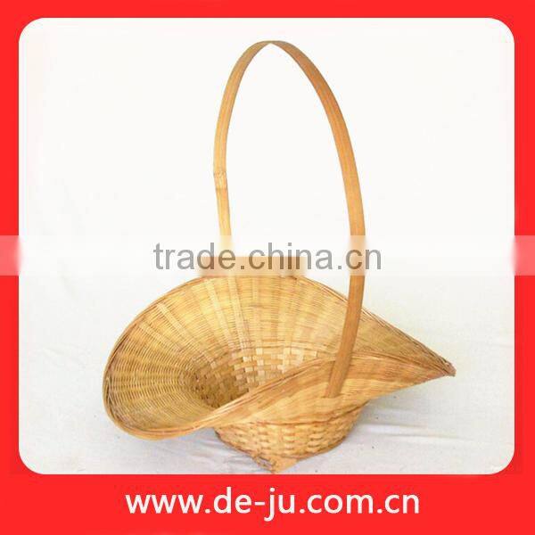 Handmade Knit Natural Bamboo Flower Girl Basket