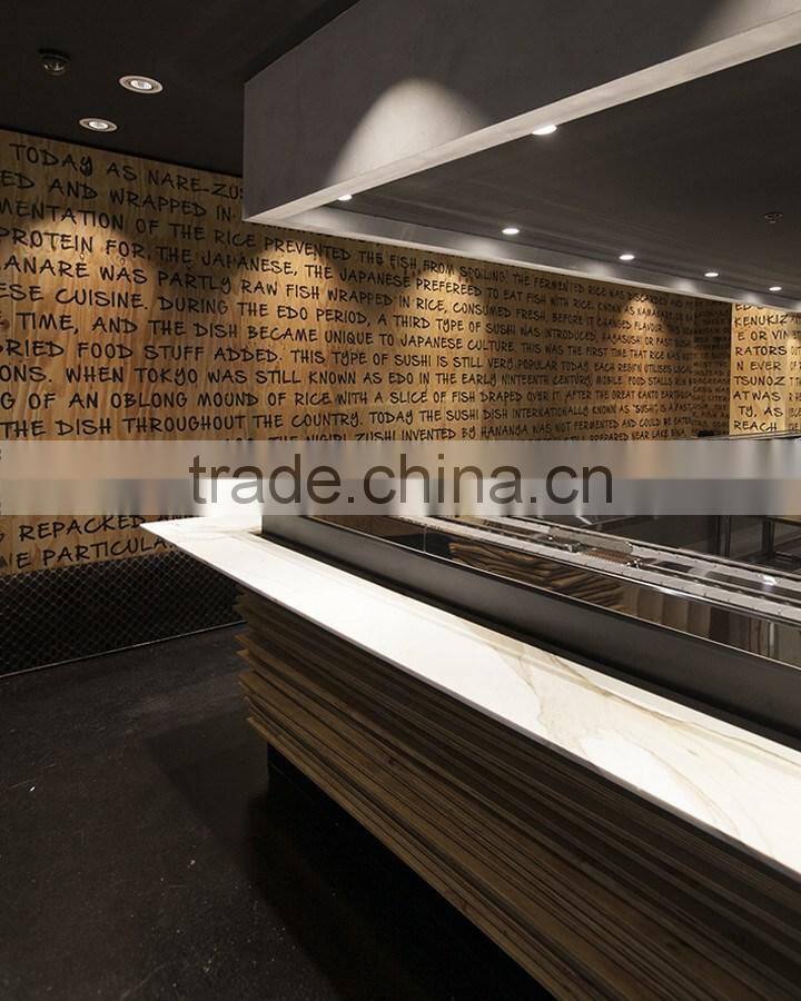 Design new stylish custom sized solid surface top design hotel buffet