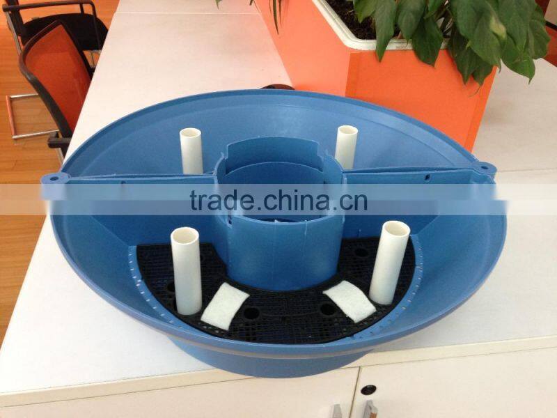 Decorative lamp post grow pots hydroponics round planter