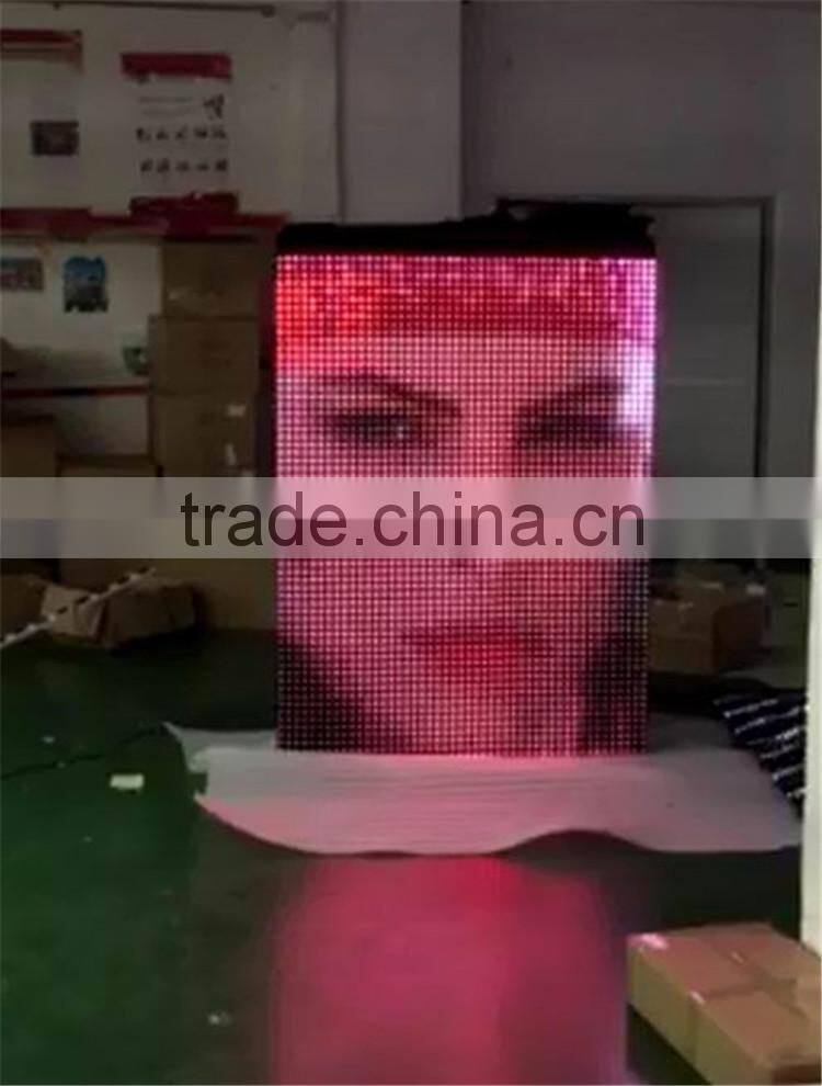 Crutain wall Indoor large video screen flexible led curtain display