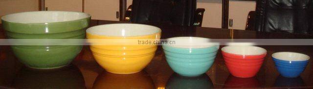 5PC stoneware mixing bowl set