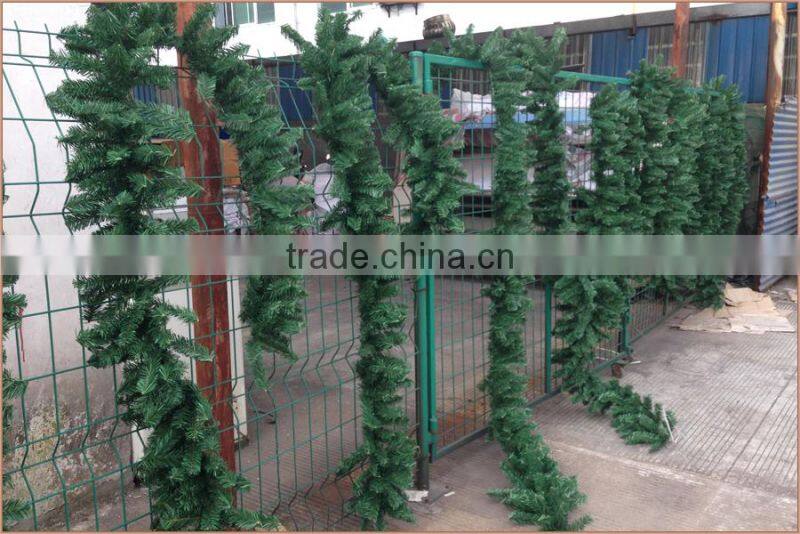 Fire retardant green christmas garlands