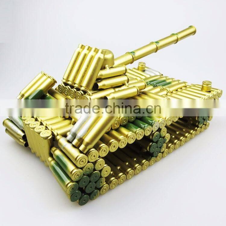 New arrival tank brass plated custom resin figure