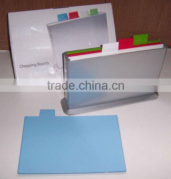 100% BPA free 4pcs Index Chopping Board/Cutting Board Set