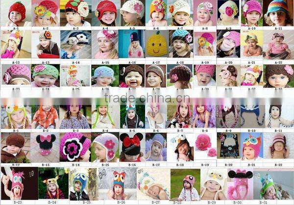 Owl hats/caps baby crochet hat