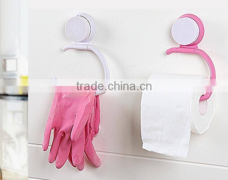 bathroom suction cup towel holder paper roll holder /plastic towel hook with suckers