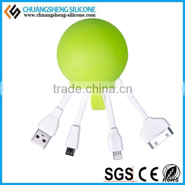customized data wire case, silicone phone holder, funny silicone data link box