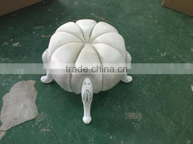 FF2015 fun and sweet pumpkin leisure chairs gold velvet fabric neoclassic stools ottoman small fancy childern chair