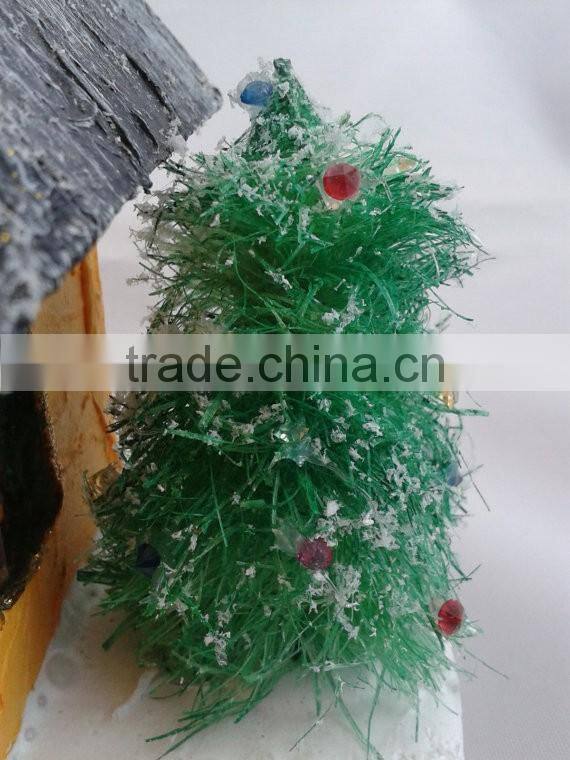 Little Christmas House with colored light