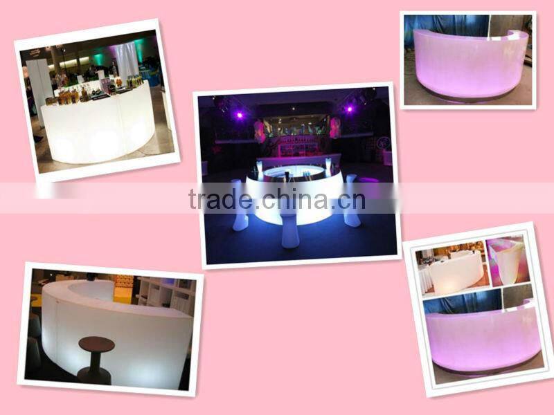 new design bar/ led bar counter /round light table/high party table YM-LBT8090123