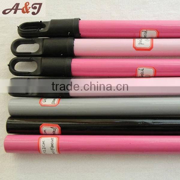 Pink black gray color paint wooden handle for plastic brush cleaning tool