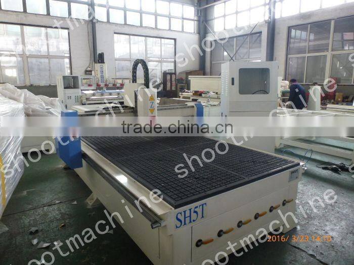 CNC Woodworking Router Machine SH5T with X Y working area 1300x2500mm