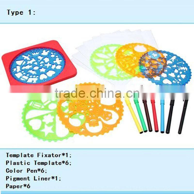 Cheap Educational Drawing Tools Custom Plastic Painting Stencil For kids
