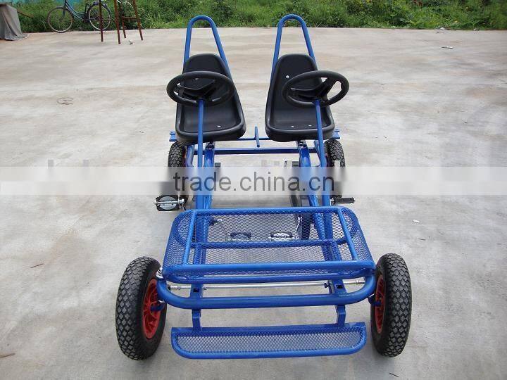 Hot sell fashion family two person pedal car, four wheel surrey bike F2150