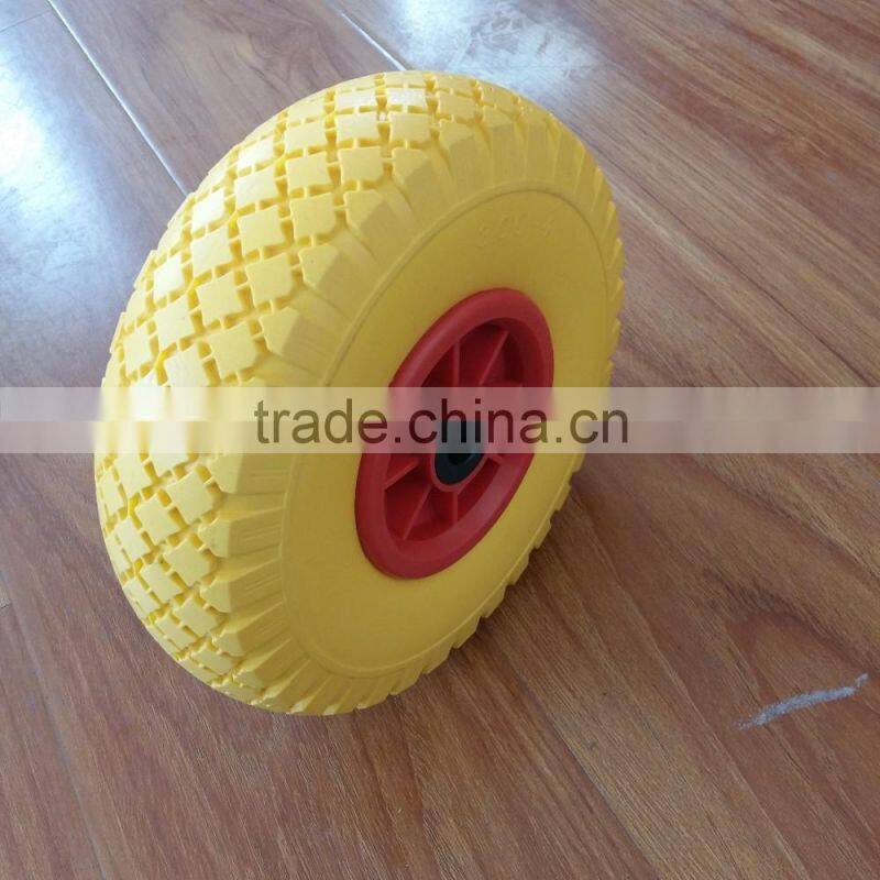 Needle roller bearing PU foam wheel 3.00-4 with plastic rim