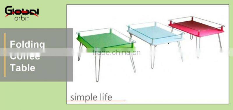 Metal coffee table legs,modern wood folding glass coffee table
