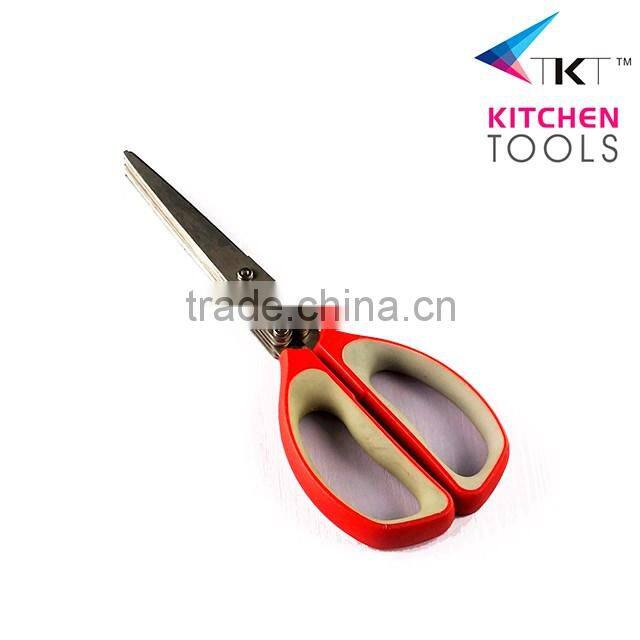 8.75" 5 layer soft grip herb scissors