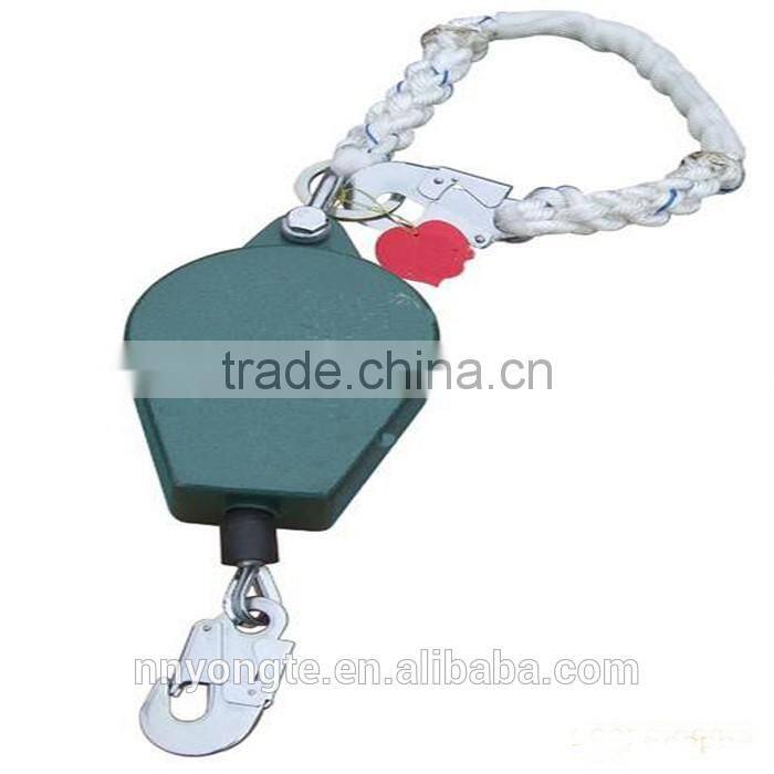 Steel salf wire rope retractable fall arrester