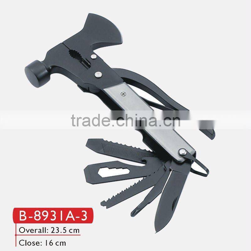Black transform multi functioanl hatchet wrench hammer spanner screwdriver tool small hammer mill types B-8921AB