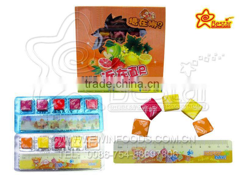 Combination Candy !!! Swiss Soft Chewy Candy + Square Bubble Gum