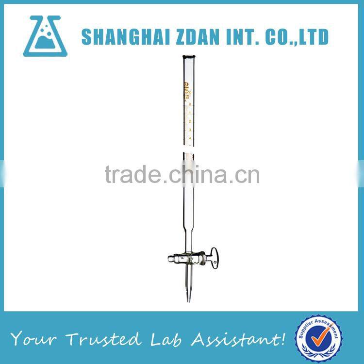 High Quality Glass Acid Burette PTFE Stopcock Used For Titrations