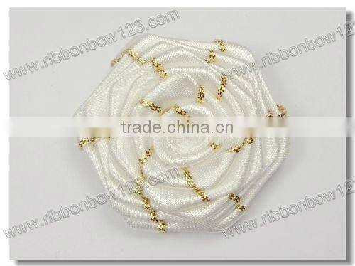 red rose satin ribbon flowers artificial