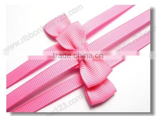 Flat bow knot striped grosgrain ribbon