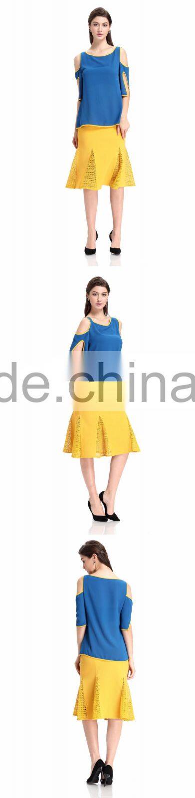 Domin fashion guangzhou factory latest skirt design pictures