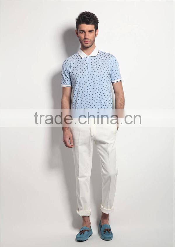 Custom design all over printing short sleeve cotton mens polo shirt wholesale softtextile