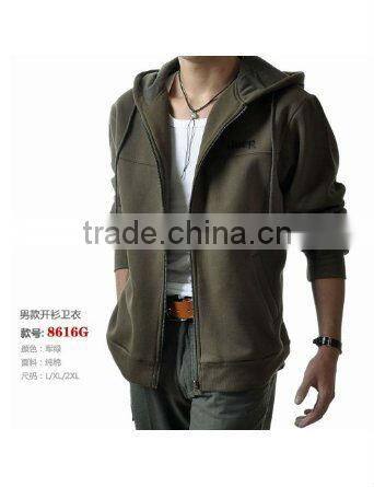 Men 100%cotton outdoor cardigan hoodies