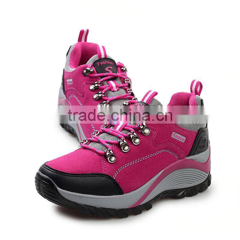 new style purple female fashion climbing shoes sneakers sample for women, best quality outdoor sport walking shoes price cheap