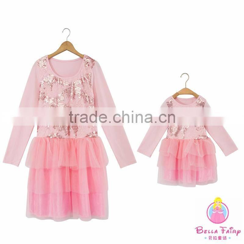 Wholesale mother and daughter matching dresses mommy and me clothing