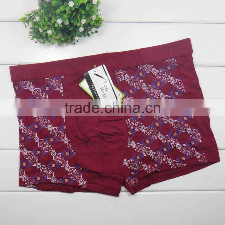 Printed men boyshort hot selling men underwear factory price wholesale men boxer briefs