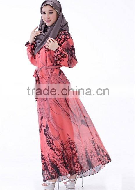 evening long sleeve maxi long dress for muslimah