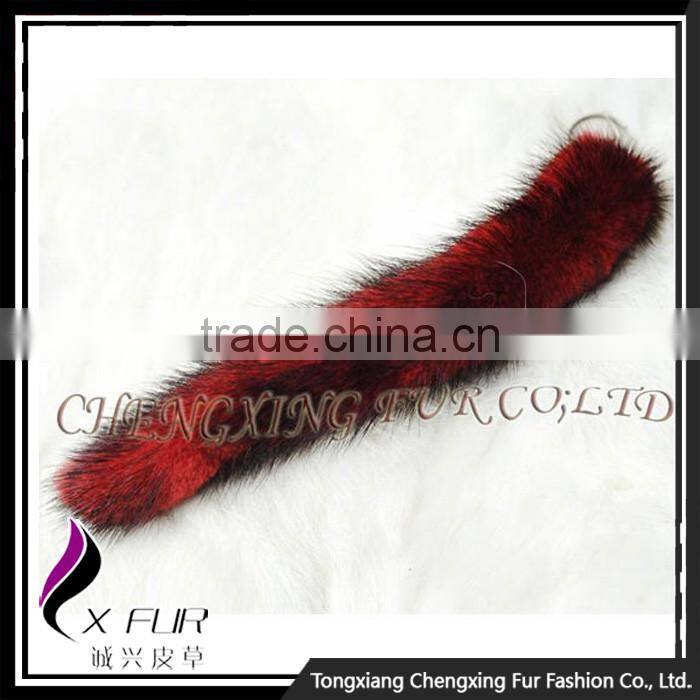 CX-R-35A Wholesale Key Chain Genuine Mink Fur Tail Custom Keychain