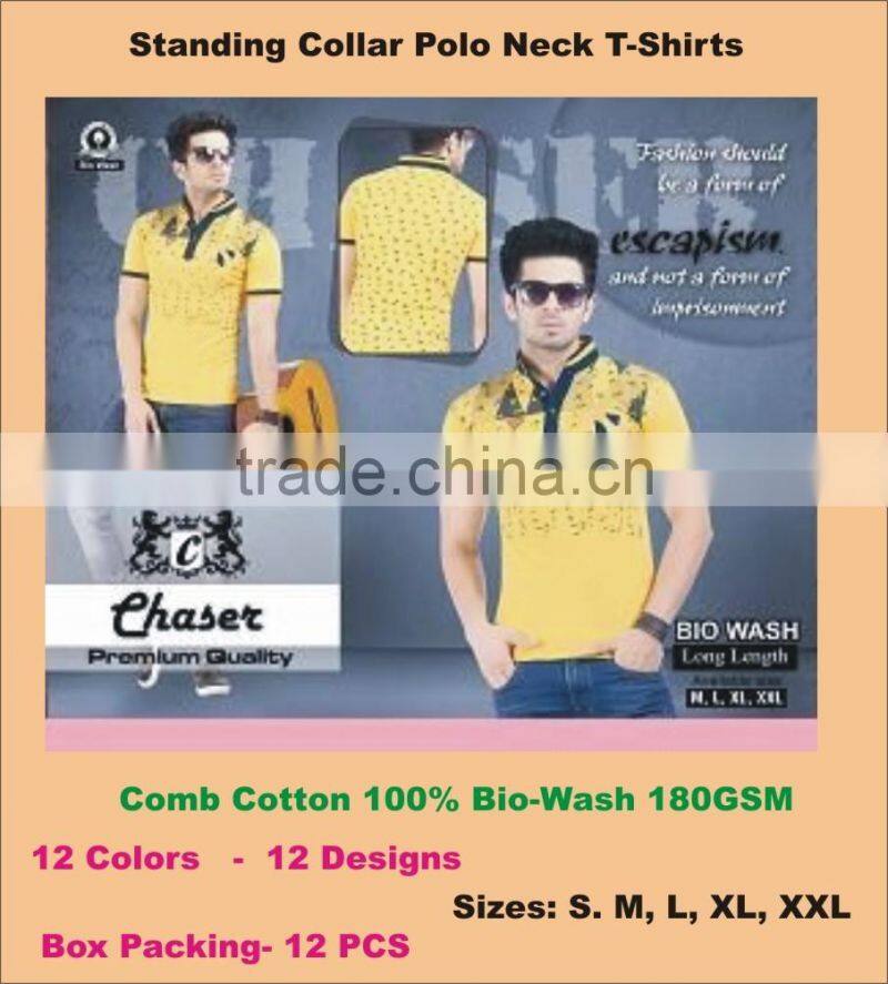 Polo T-Shirts with standing collar
