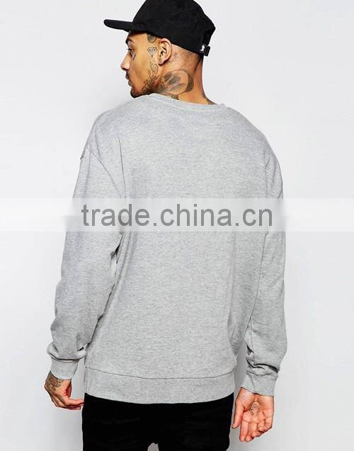 Wholesale comfortable oversized crewneck plain men sweatshirt made in China