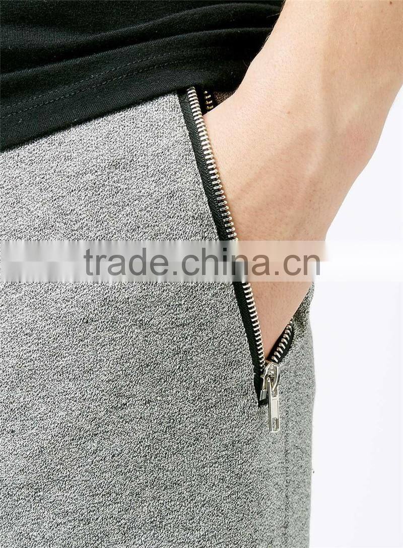 MGOO Custom Made Gary Sweat Cotton Shorts Wholesale Mens Basketball Side Pockets Heat Tape Zippers