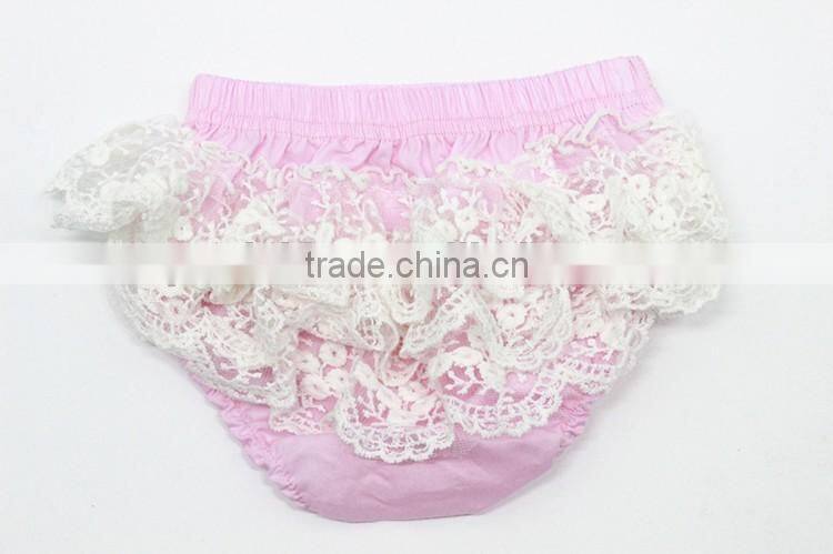 Cute pink childrens toddlers baby underwear girls infant diaper covers lace kids diaper cover