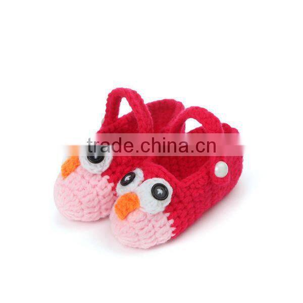 Cartoon Owl Style Shoes Design for Baby Crochet