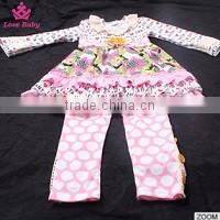 2017 New Three Color Cake Skirt Sleeveless Suit Stylish Ruffle Set Kids Anarkalifall Boutique Girl Clothing Outfits