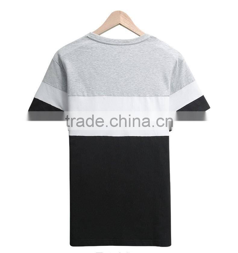 hot sale oversized promotion Stripe Soft cotton plain man custom tshirt