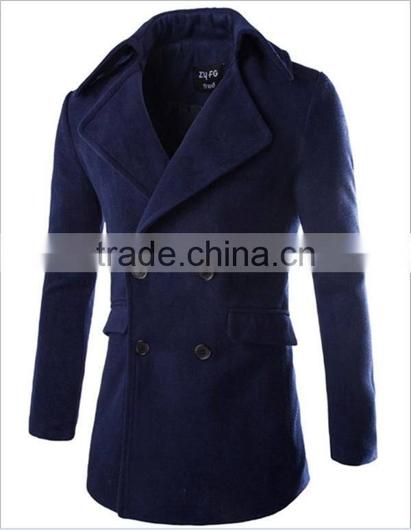 Hot sale good quality cheaper price boy youth style international fan woolen long men winter coat
